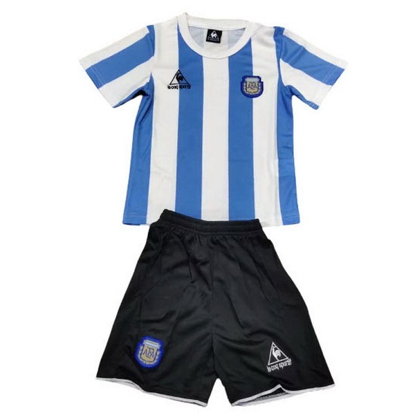 Camiseta Argentina Primera Equipación Niños 1986 Azul Blanco